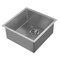 Whitehaus 16 Gauge Sgl Bowl Linen Textured Dual-Mount Sink Set, Gunmetal WHNPL1818-GM - alternate 1
